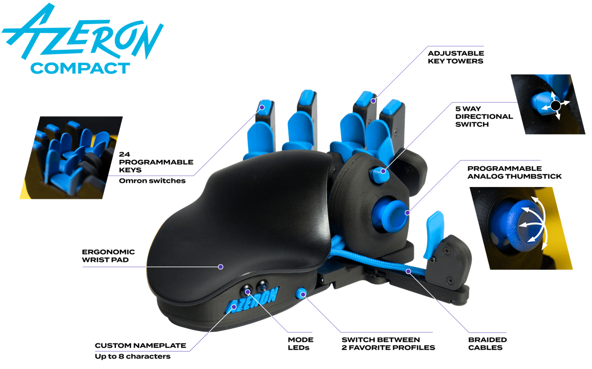 Azeron Keypad Joystick Keyboard Gaming!